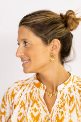 Pendientes luna perlada