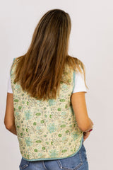 Chaleco sin Mangas florecitas