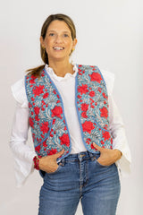 Chaleco sin Mangas Rosas