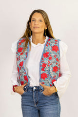 Chaleco sin Mangas Rosas