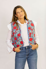 Chaleco sin Mangas Rosas