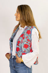 Chaleco sin Mangas Rosas