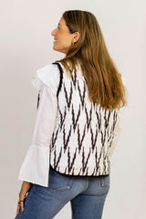 Chaleco sin Mangas Blanco/Negro