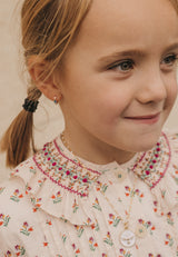 Aros Tres Piedras Azul y Rosa