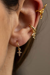 Aros Crucecita brillantes
