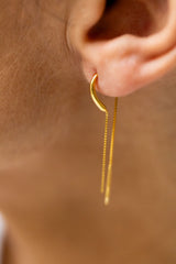 Pendientes Cadena doble oro