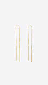 Pendientes Cadena doble oro