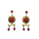 Pendientes Redondos Rojo