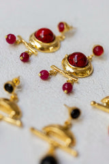 Pendientes Redondos Rojo