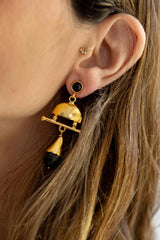 Pendientes Campana Negro