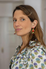 Pendientes Redondos Rojo