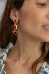 Pendientes Redondos Rojo