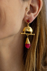 Pendientes Campana Rosa