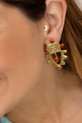 Pendientes Mudejar Coral