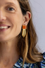 Pendientes Morisco coral