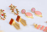 Pendientes Morisco coral