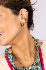 Aros Dobles Grueso Dorado