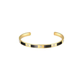 Pulsera esmalte negro