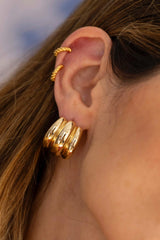 Pendientes aros líneas