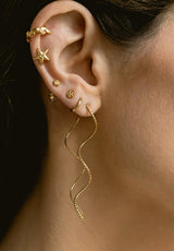 Pendientes estrella de mar dorada