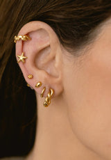 Pendientes estrella de mar dorada