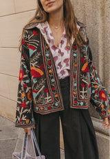 Chaqueta terciopelo corta gris oscura