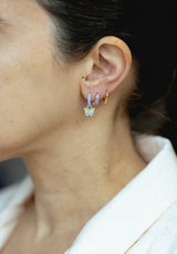 Aros esmaltados mariposa