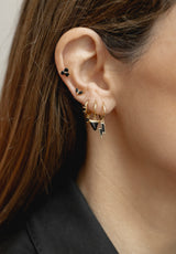 Aros diente de tiburón negro