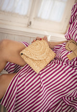 Bolso rafia beige
