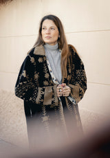 Chaqueta larga terciopelo negro