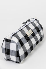 Neceser estampado vichy negro XL