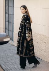 Chaqueta larga terciopelo negro