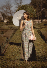 Bolso mano rosas rosa