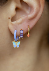 Aros esmaltados mariposa