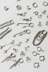 Pendientes cuatro pétalos plata