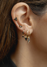 Aros diente de tiburón negro