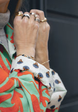 Chaqueta kaftan naranja/verde