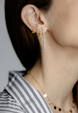 Pendientes largo circonitas colores