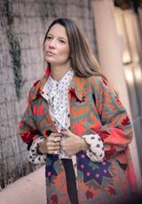 Chaqueta kaftan naranja