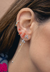 Pendientes tres coral
