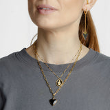 Colgante Corazón de melón Negro