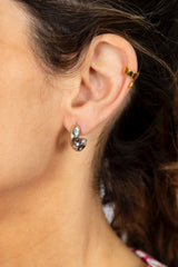 Aros Doble Irregular Dorado/Plata