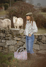 Bolso Tote Bag gris y rosa