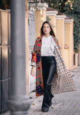 Chaqueta kaftan naranja