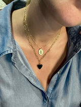 Colgante Corazón de melón Negro