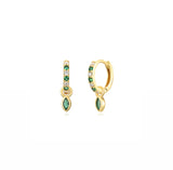 Aros Piedra Ovalada Verde