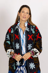 Chaqueta kaftan azul