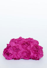 Bolso mano rosas fucsia
