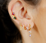 Aros Mariposa Cristal