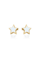 Pendientes estrella blanco